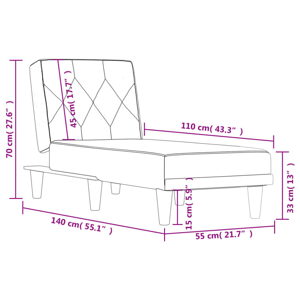 Poilsio gultas vidaXL, geltonas kaina ir informacija | Svetainės foteliai | pigu.lt