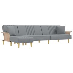 Sofa-lova vidaXL, pilka kaina ir informacija | Sofos | pigu.lt