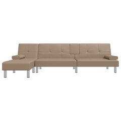Sofa-lova vidaXL, ruda kaina ir informacija | Sofos | pigu.lt