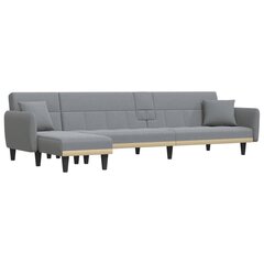 Sofa-lova vidaXL, pilka kaina ir informacija | Sofos | pigu.lt