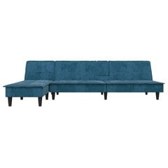 Kampinė sofa-lova vidaXL, mėlyna цена и информация | Угловые диваны | pigu.lt