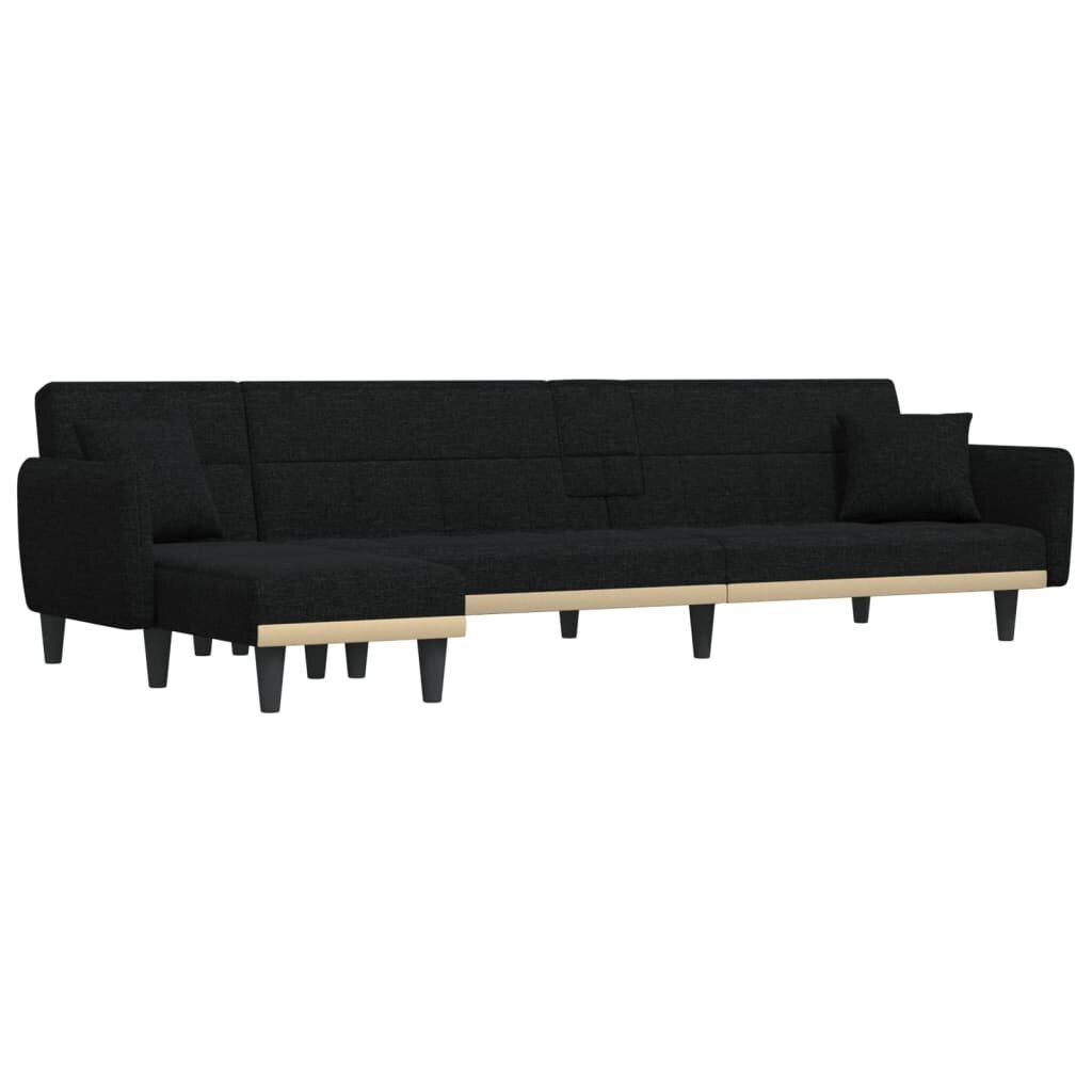 Sofa-lova vidaXL, juoda kaina ir informacija | Sofos | pigu.lt