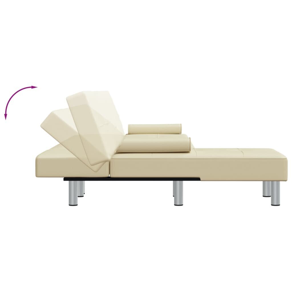 Sofa-lova vidaXL, smėlio kaina ir informacija | Sofos | pigu.lt