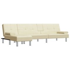 Sofa-lova vidaXL, smėlio цена и информация | Диваны | pigu.lt