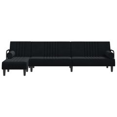 Sofa-lova vidaXL, juoda kaina ir informacija | Sofos | pigu.lt