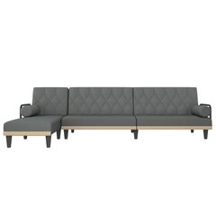 Kampinė sofa-lova vidaXL, pilka цена и информация | Угловые диваны | pigu.lt