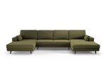 Панорамный velvet диван Hebe, 6 мест, зеленый цвет