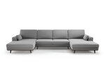 Панорамный velvet диван Hebe, 6 мест, серый цвет