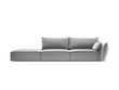Velvet sofa Vanda (kairinė), 4 sėdimos vietos, pilka цена и информация | Minkšti kampai | pigu.lt