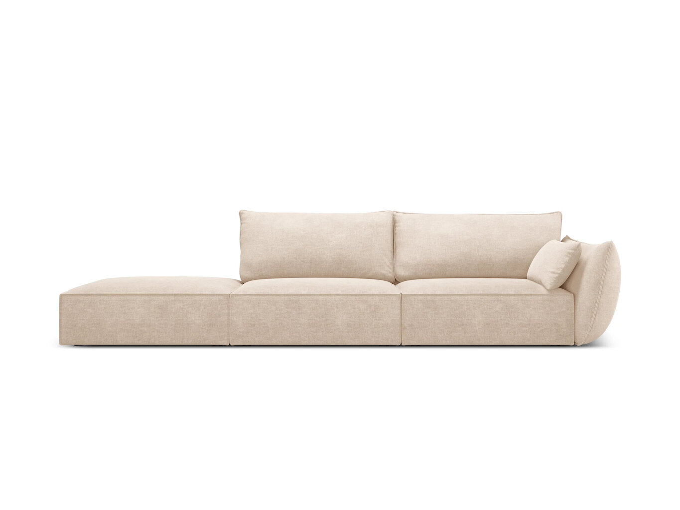 Kairinė sofa Vanda, 4 sėdimos vietos, smėlio sp. цена и информация | Minkšti kampai | pigu.lt