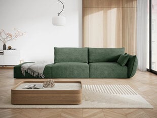 Kairinė sofa Vanda, 4 sėdimos vietos, žalio butelio sp. kaina ir informacija | Minkšti kampai | pigu.lt