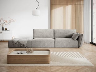 Kairinė sofa Vanda, 4 sėdimos vietos, šviesiai pilka kaina ir informacija | Minkšti kampai | pigu.lt