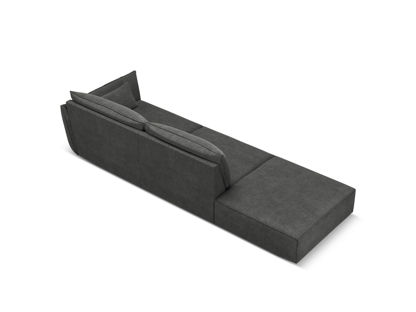 Kairinė sofa Vanda, 4 sėdimos vietos, pilka цена и информация | Minkšti kampai | pigu.lt