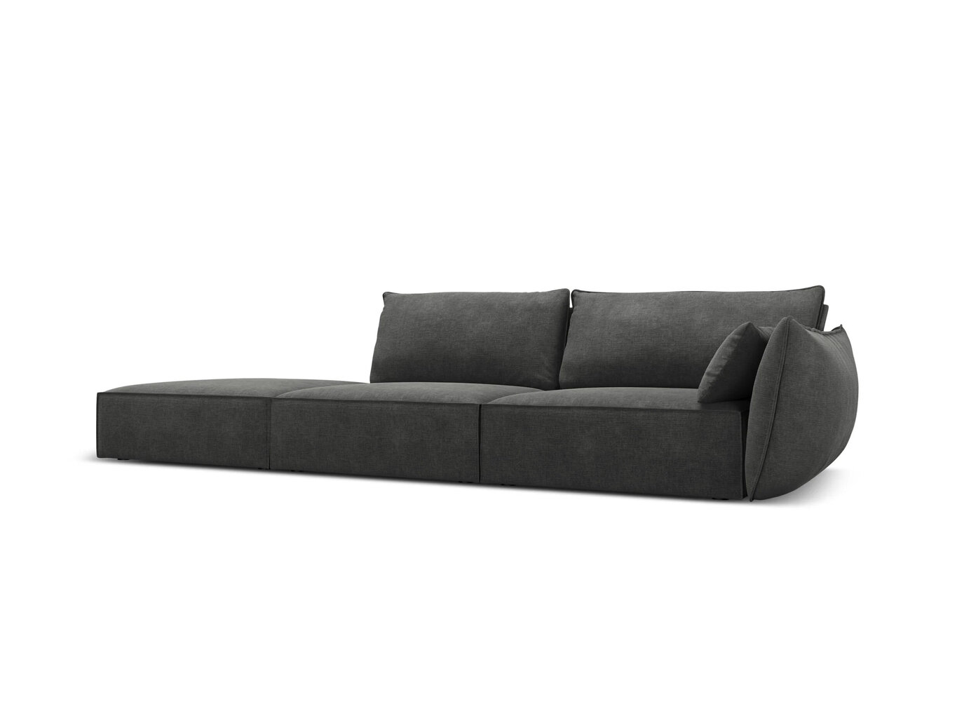 Kairinė sofa Vanda, 4 sėdimos vietos, pilka цена и информация | Minkšti kampai | pigu.lt