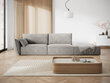 Dešininė sofa Vanda, 4 sėdimos vietos, šviesiai pilka kaina ir informacija | Minkšti kampai | pigu.lt