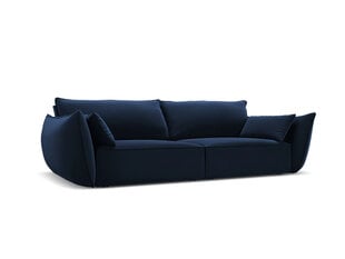 Velvet sofa Vanda, 3 sėdimos vietos, tamsiai mėlyna kaina ir informacija | Sofos | pigu.lt