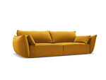 Velvet sofa Vanda, 3 sėdimos vietos, geltona