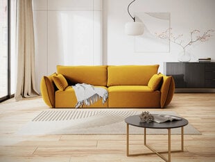 Velvet диван Vanda, 3 места, желтый цена и информация | Диваны | pigu.lt