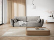 Sofa Vanda, 3 sėdimos vietos, šviesiai pilka kaina ir informacija | Sofos | pigu.lt