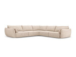Симметричный угловой диван Vanda, 7 мест, бежевый цвет