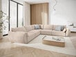 Simetrinė kampinė sofa Vanda, 7 sėdimos vietos, smėlio sp. цена и информация | Minkšti kampai | pigu.lt