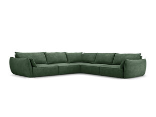 Simetrinė kampinė sofa Vanda, 7 sėdimos vietos, žalio butelio sp. kaina ir informacija | Minkšti kampai | pigu.lt