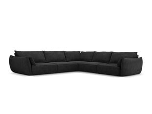 Simetrinė kampinė sofa Vanda, 7 sėdimos vietos, tamsiai pilka kaina ir informacija | Minkšti kampai | pigu.lt