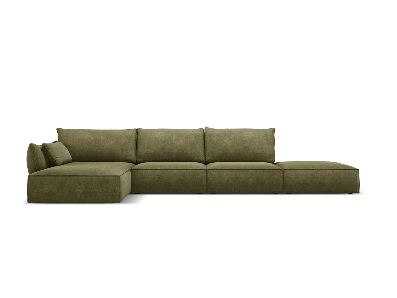 Kairinė kampinė sofa Vanda, 5 sėdimos vietos, žalia цена и информация | Minkšti kampai | pigu.lt
