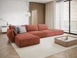 Kairinė kampinė sofa Vanda, 5 sėdimos vietos, raudona цена и информация | Minkšti kampai | pigu.lt