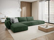 Kairinė kampinė sofa Vanda, 5 sėdimos vietos, žalio butelio sp. цена и информация | Minkšti kampai | pigu.lt