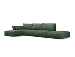 Левый угловой диван Vanda, 5 мест, цвет зеленый