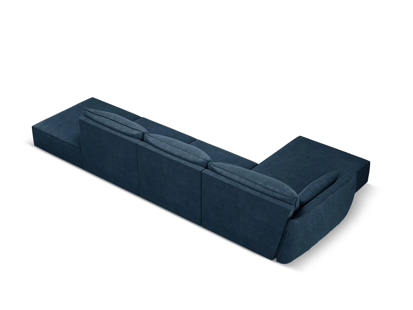 Kairinė kampinė sofa Vanda, 5 sėdimos vietos, mėlyna цена и информация | Minkšti kampai | pigu.lt