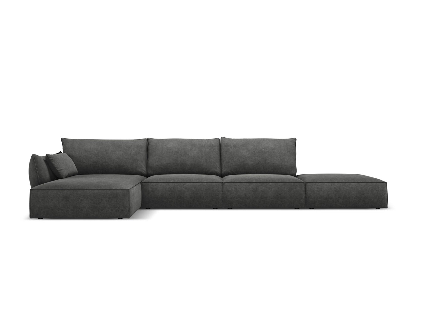 Kairinė kampinė sofa Vanda, 5 sėdimos vietos, pilka цена и информация | Minkšti kampai | pigu.lt