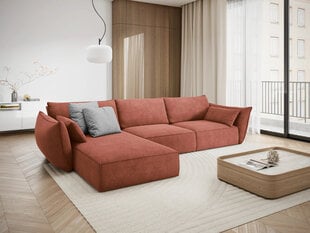 Kairinė kampinė sofa Vanda, 4 sėdimos vietos, raudona kaina ir informacija | Minkšti kampai | pigu.lt