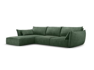 Kairinė kampinė sofa Vanda, 4 sėdimos vietos, žalio butelio sp. kaina ir informacija | Minkšti kampai | pigu.lt