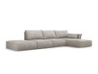 Dešininė kampinė sofa Vanda, 5 sėdimos vietos, šviesiai pilka цена и информация | Minkšti kampai | pigu.lt