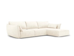 Правый угловой диван Vanda, 4 места, св. бежевый цвет цена и информация | Угловые диваны | pigu.lt
