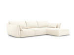 Dešininė kampinė sofa Vanda, 4 sėdimos vietos, šv. smėlio sp.