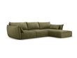 Dešininė kampinė sofa Vanda, 4 sėdimos vietos, žalia цена и информация | Minkšti kampai | pigu.lt