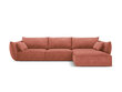 Dešininė kampinė sofa Vanda, 4 sėdimos vietos, raudona kaina ir informacija | Minkšti kampai | pigu.lt