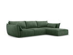 Правый угловой диван Vanda, 4 места, цвет зеленый