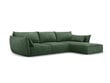 Dešininė kampinė sofa Vanda, 4 sėdimos vietos, žalio butelio sp. цена и информация | Minkšti kampai | pigu.lt