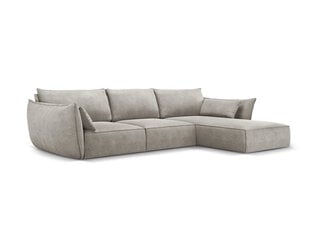Правый угловой диван Vanda, 4 места, светло-серый цвет цена и информация | Угловые диваны | pigu.lt