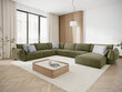 Panoraminė kairinė sofa Vanda, 8 sėdimos vietos, žalia цена и информация | Minkšti kampai | pigu.lt