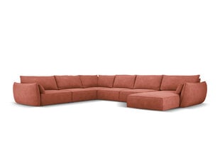 Panoraminė kairinė sofa Vanda, 8 sėdimos vietos, raudona kaina ir informacija | Minkšti kampai | pigu.lt