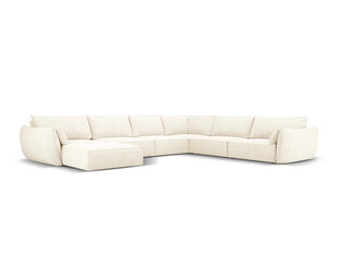 Панорамный правый диван Vanda, 8 мест, св. бежевый цвет цена и информация | Угловые диваны | pigu.lt