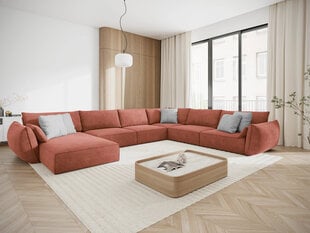 Panoraminė dešininė sofa Vanda, 8 sėdimos vietos, raudona kaina ir informacija | Minkšti kampai | pigu.lt
