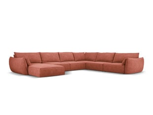 Panoraminė dešininė sofa Vanda, 8 sėdimos vietos, raudona kaina ir informacija | Minkšti kampai | pigu.lt