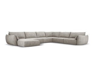 Панорамный правый диван Vanda, 8 мест, светло-серый цвет цена и информация | Угловые диваны | pigu.lt