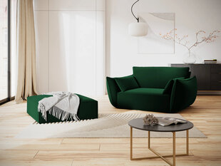 Velvet fotelis Vanda, 128x100x85 cm, žalio butelio sp. kaina ir informacija | Svetainės foteliai | pigu.lt
